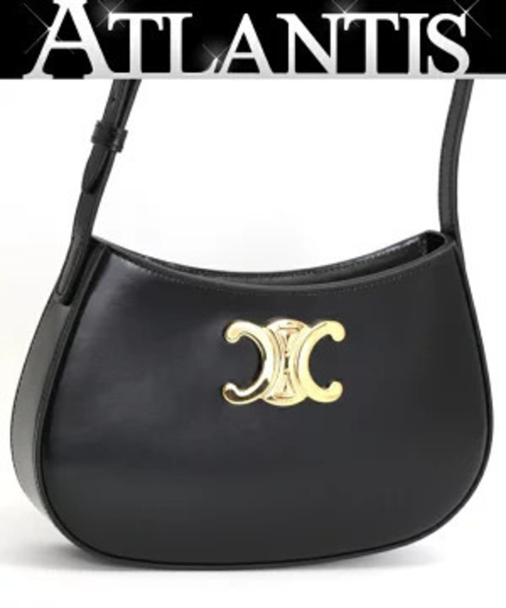 Celine Triomphe Tilley bag leather shoulder black